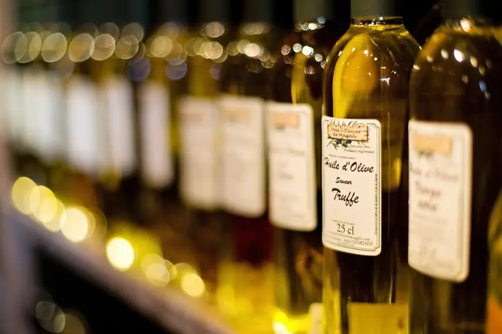 Bottles of olive oil